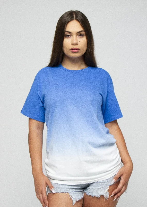 Blue White Dip Dye T-Shirt