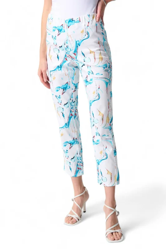 Watercolor Print Pants In Multi