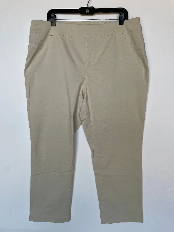 Pants Cropped By Soft Surroundings In Tan, Size: 20