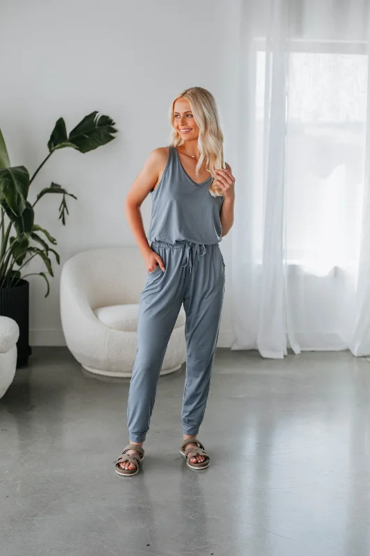 Stellie Jumpsuit - Slate Grey