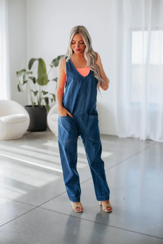 Tate Denim Jumpsuit