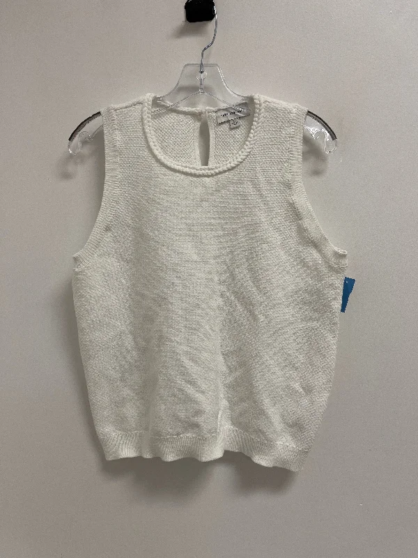 Top Sleeveless By Free Assembly In White, Size: Xl