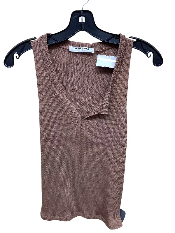 Top Sleeveless By Project Social Tee In Brown, Size: S