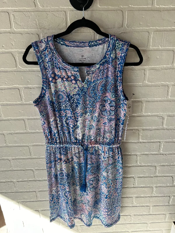 Dress Casual Short By Talbots In Blue & Pink, Size: Mp