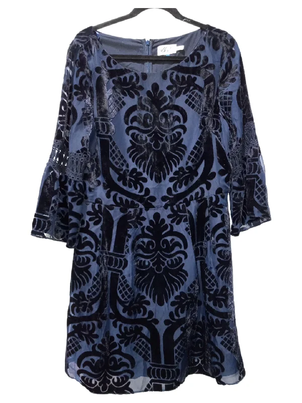 Blue Dress Party Midi Eliza J, Size L