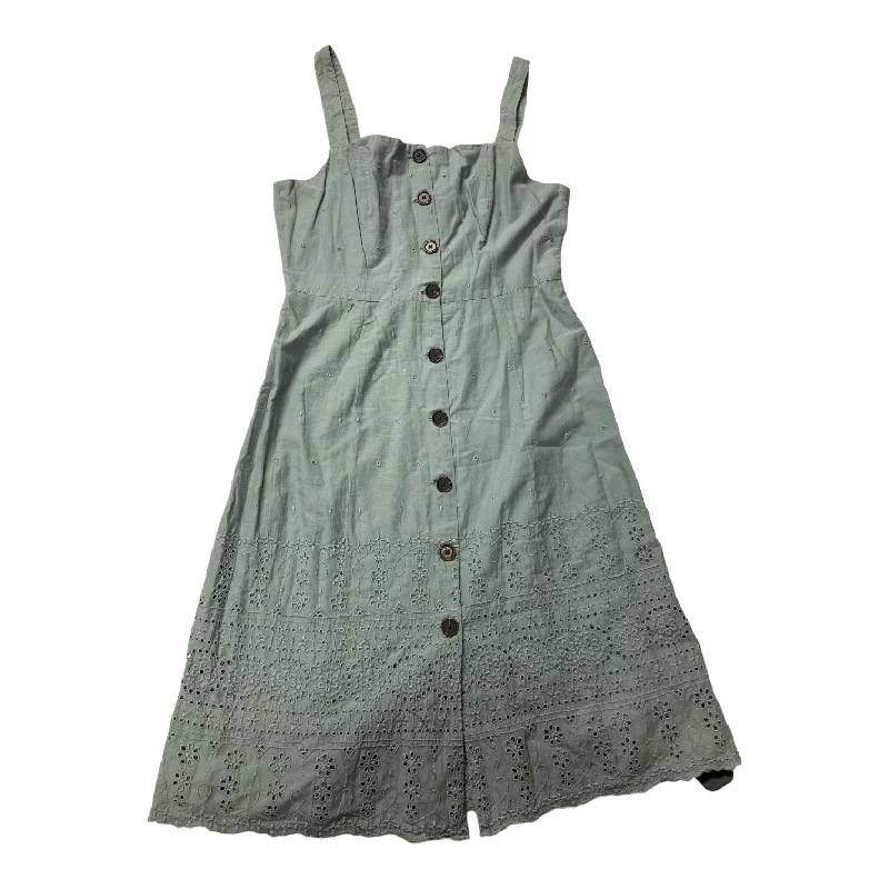 Green Dress Casual Midi Gap, Size 8