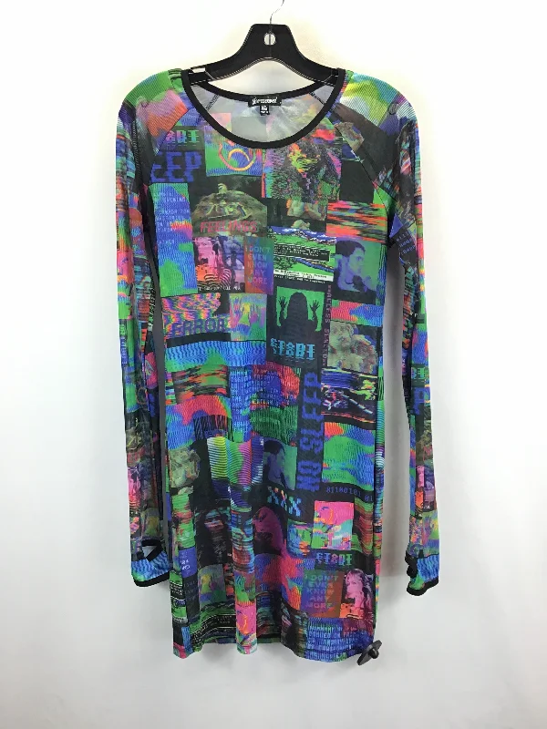 Multi-colored Dress Casual Midi Clothes Mentor, Size Xl