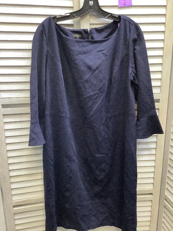 Navy Dress Casual Midi Talbots, Size 14