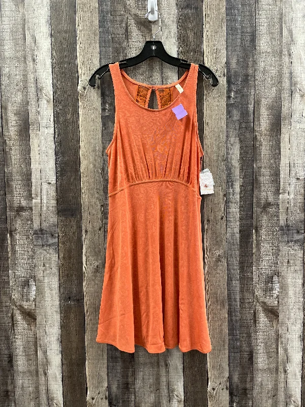 Orange Dress Casual Midi Free People, Size L