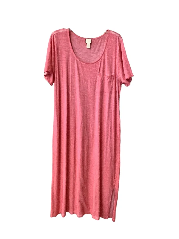 Pink Dress Casual Midi Chicos, Size Xl