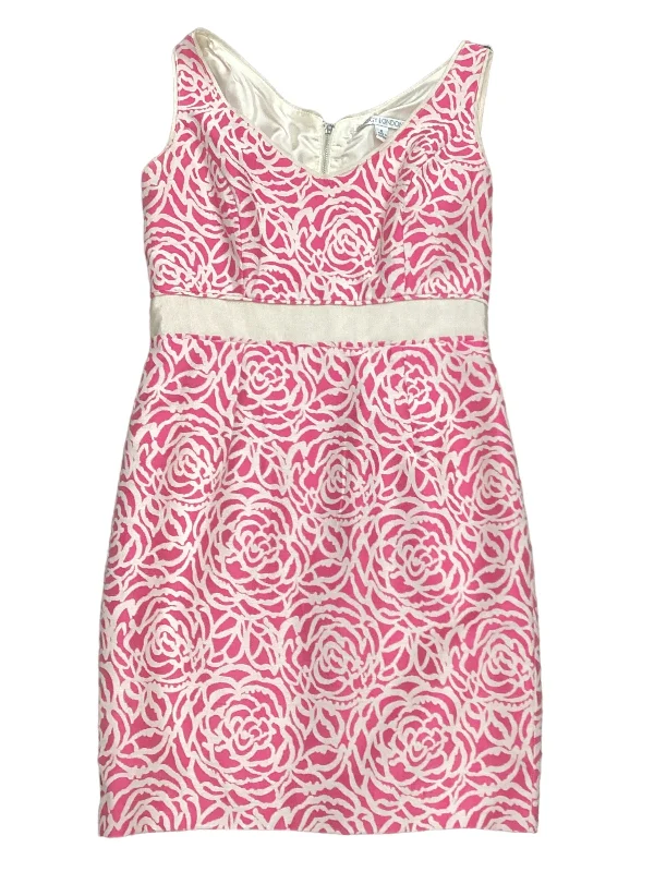 Pink Dress Casual Midi Maggy London, Size 6