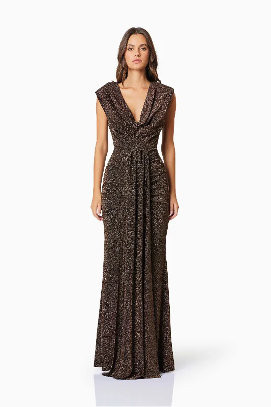 Elliatt Nalani Maxi Dress - Black/Gold