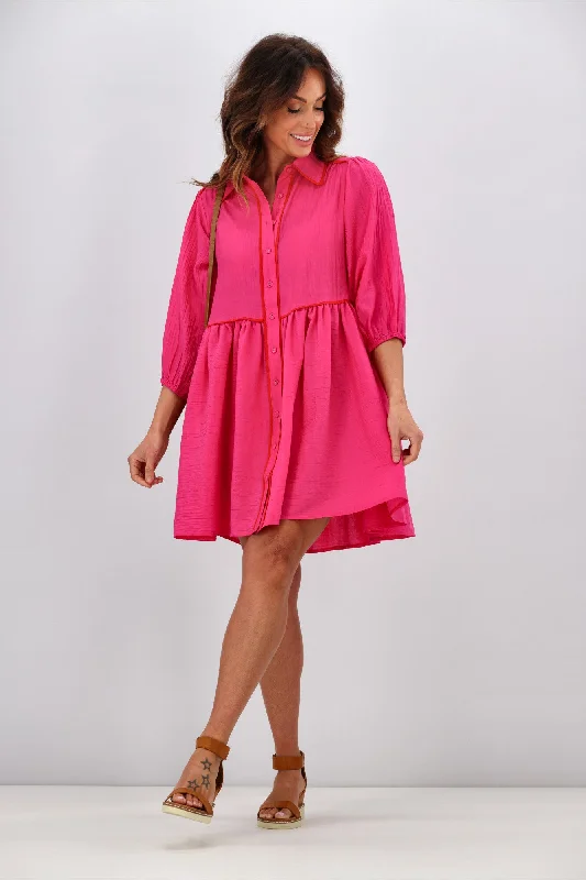 Roseason Poppy Dress Hot Pink