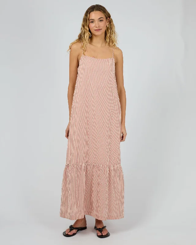 Silent Theory Fletcher Maxi Dress Rust