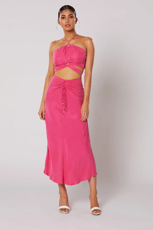 Winona Cerise Skirt - Hot Pink