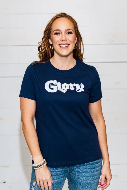 Ladies Glory Navy T-Shirt